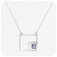 Princess cut Tanzanite Geometric Necklace in Sterling Silver - 0.45ct