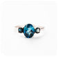 The London Blue Topaz Oval Trilogy Ring in Sterling Silver