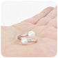 White Fresh Water Pearl Wrap-Around Ring Handmade in Sterling Silver