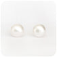 7mm White Fresh Water Pearl Stud Earrings in Sterling Silver