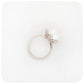 The Tulip, White Fresh Water Pearl Ring in Sterling Silver