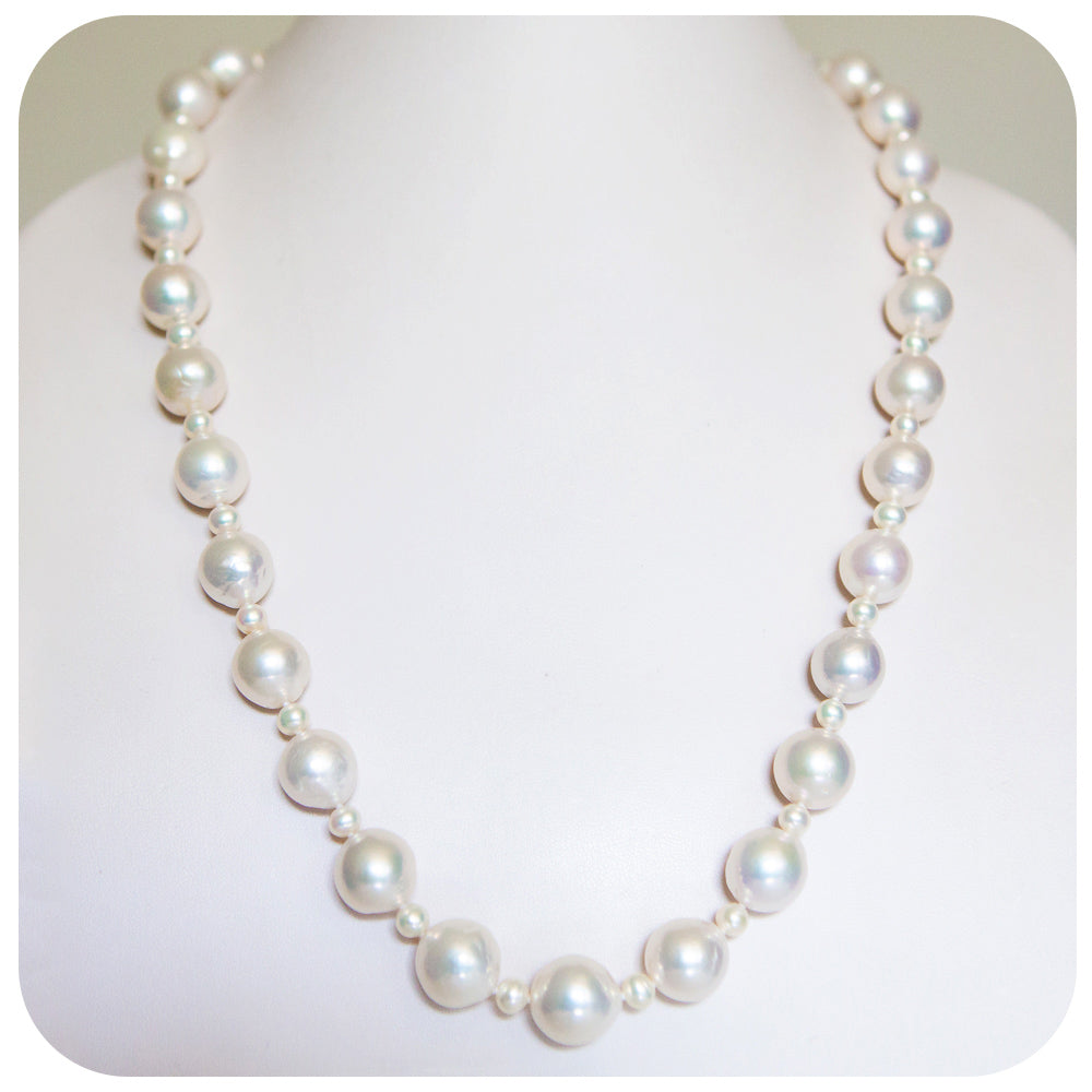 White Fresh Water Pearl Necklace - 60cm