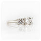 Brilliant cut Moissanite Trilogy Style Engagement Wedding Ring - Victoria's Jewellery