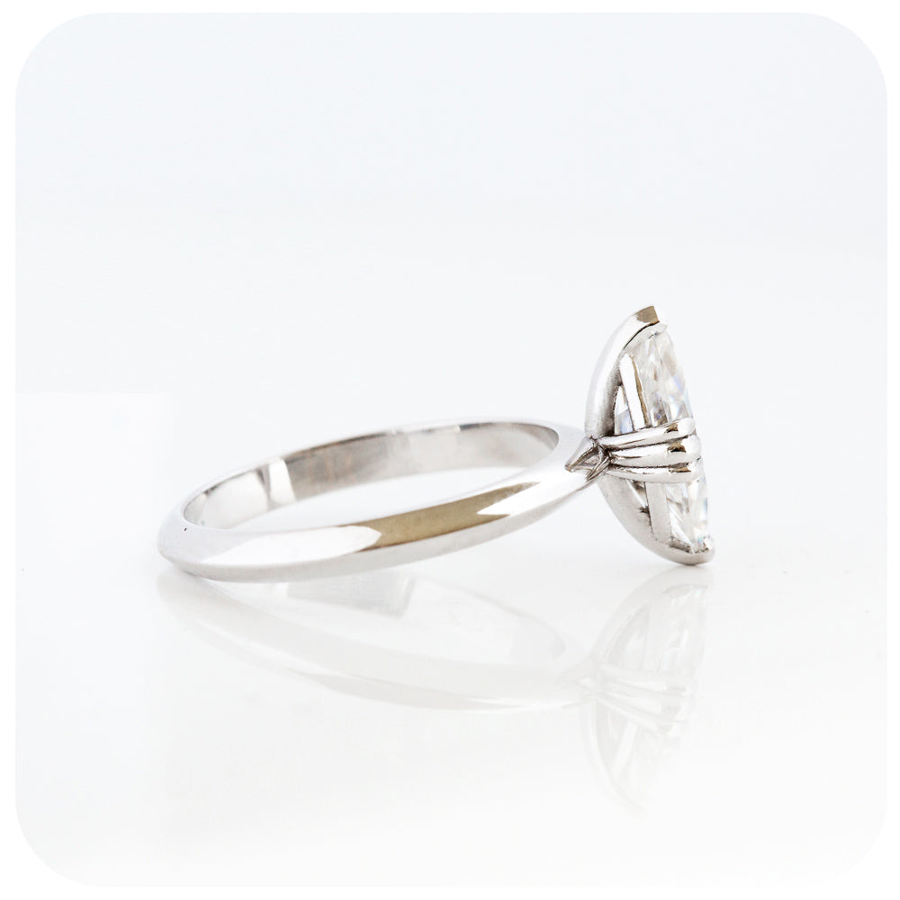 The Marquise cut Moissanite Ring in Gold