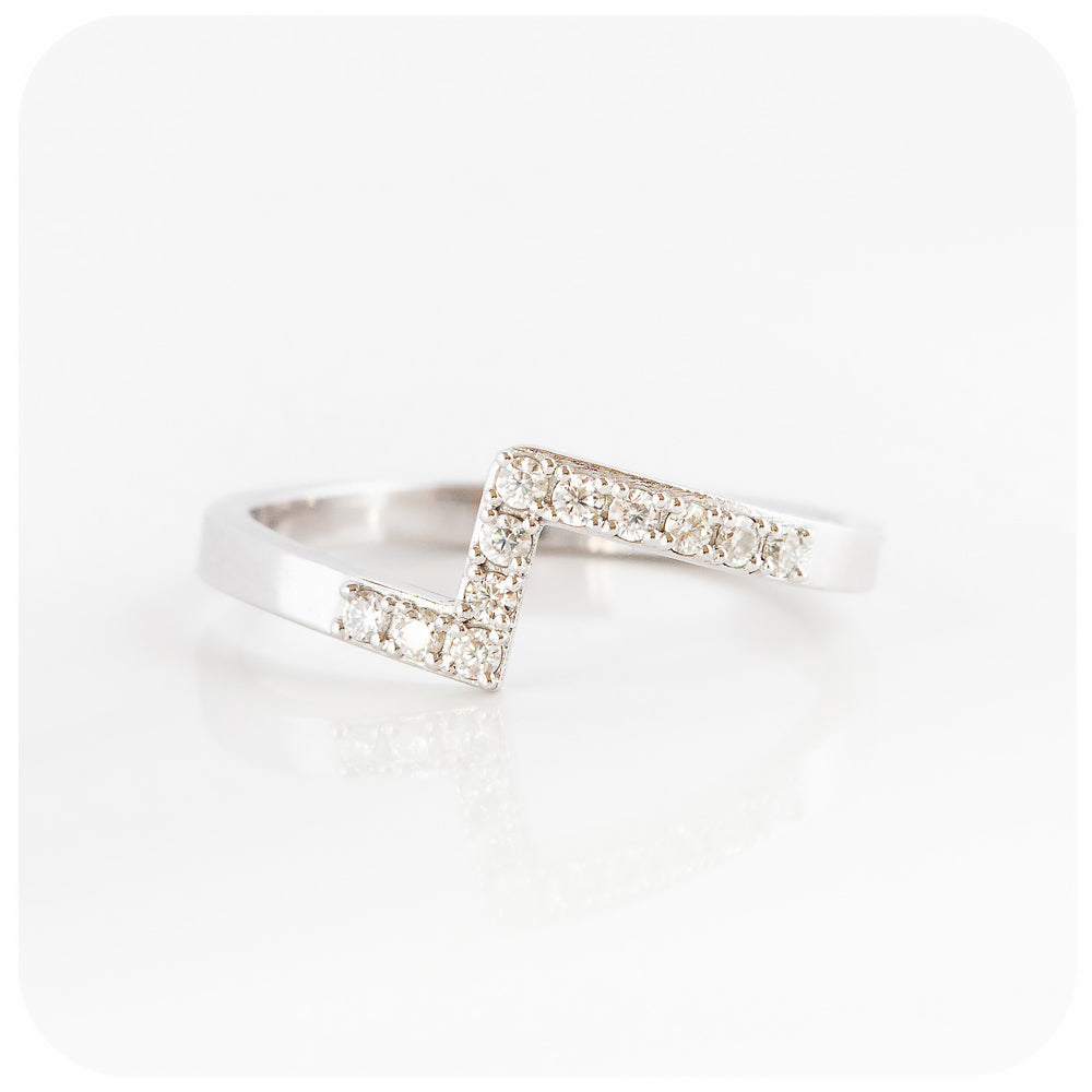 The Flo, a Moissanite Half Eternity Ring in Gold