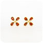 The Garnet Flower Stud Earring in Yellow Gold