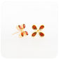 The Garnet Flower Stud Earring in Yellow Gold