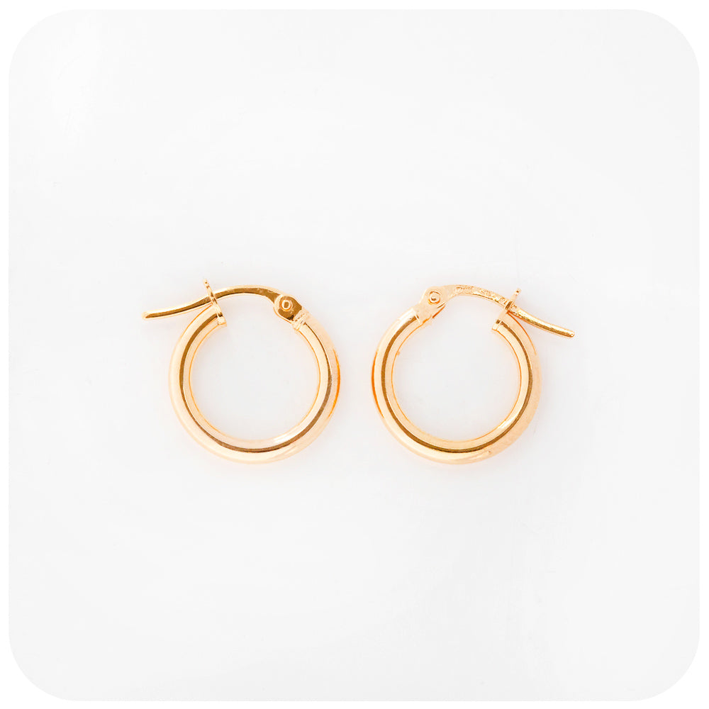 Yellow Gold Hoop Earrings - Victoria's Jewellery