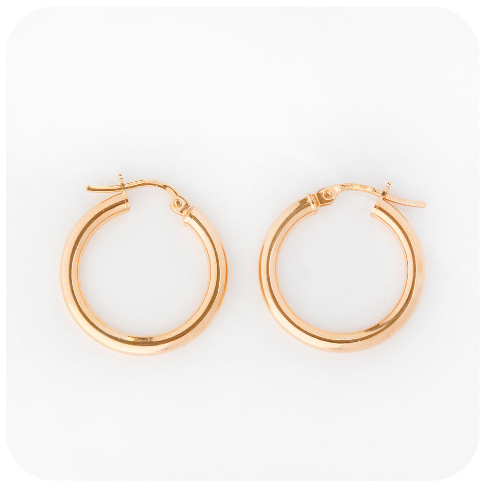 Yellow Gold Hoop Earrings - Victoria's Jewellery