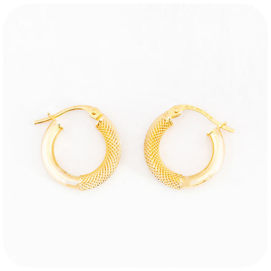 Yellow Gold Hoop Earring - Victoria's Jewellery