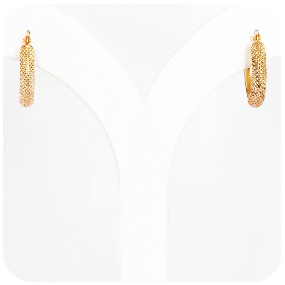 Yellow Gold Hoop Earring - Victoria's Jewellery