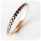 brilliant round cut black moissanite full eternity stack wedding band ring in rose gold - Victoria's Jewellery